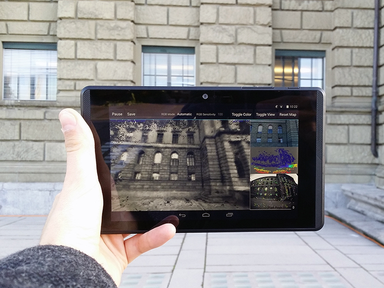 Das Entwicklergerät des Project Tango, welches die Wissenschaftler verwendeten.