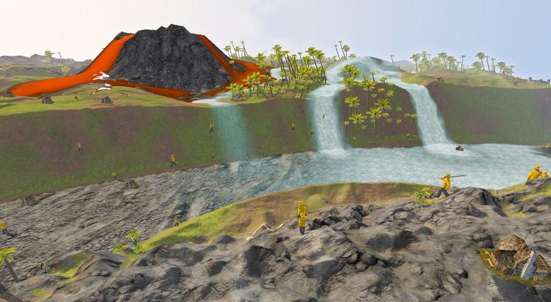 Ausschnitt aus einem Screenshot der "Landschaftsengine", mit der am Bildschirm dargestellt und berechnet werden kann, wie sich Landschaften verändern – auch infolge von Eingriffen durch den Menschen.