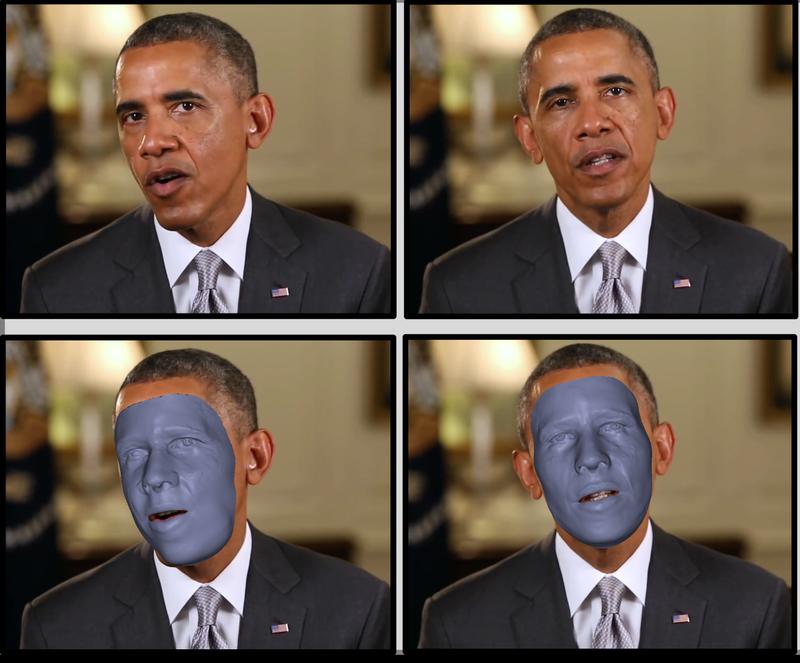 Detailed face rig of Barack Obama