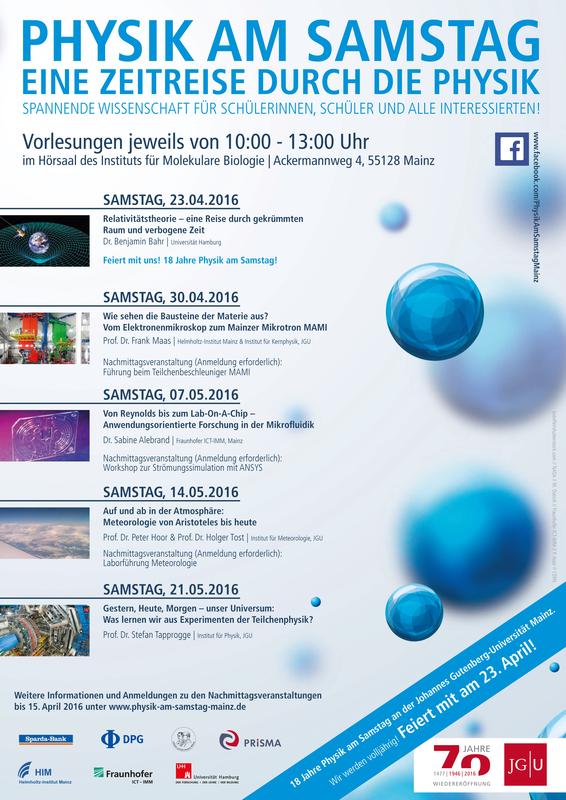Programm zur Physik am Samstag 2016