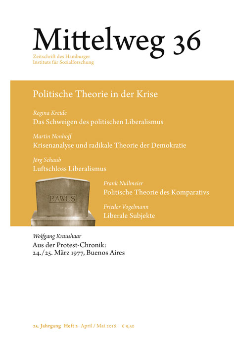 Cover Mittelweg 36, Heft 2/2016