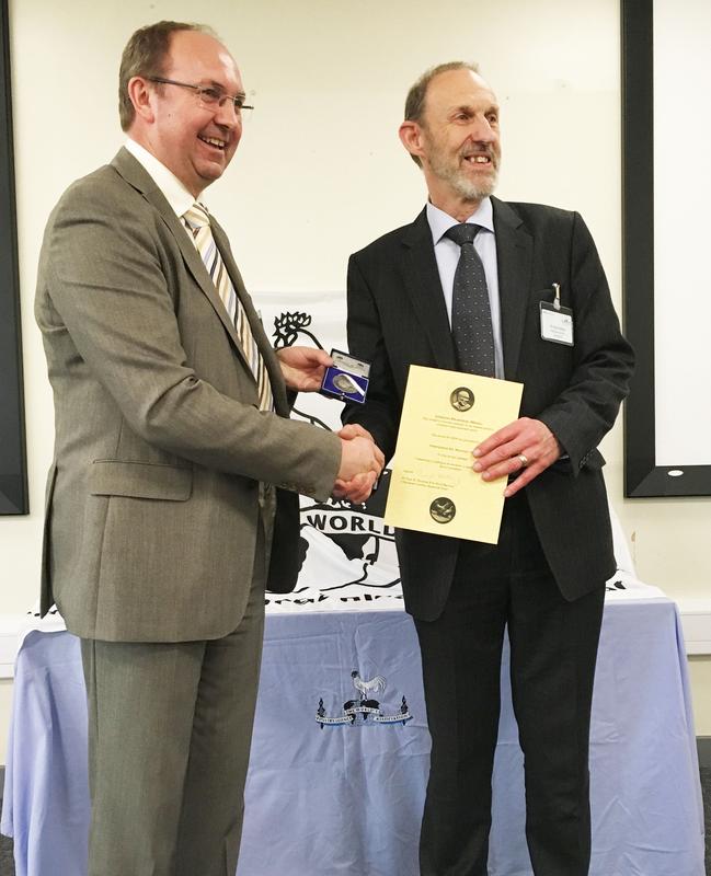 Hess was honoured with the Robert Fraser Gordon Memorial Medal after his lecture.