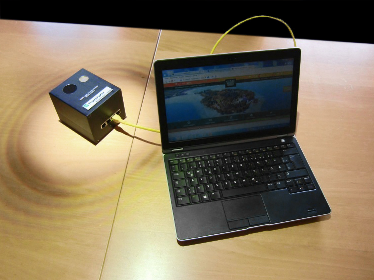 With the completion of project Phase A, Fraunhofer HHI has installed a communication system based on visible light communication on Mainau Island.