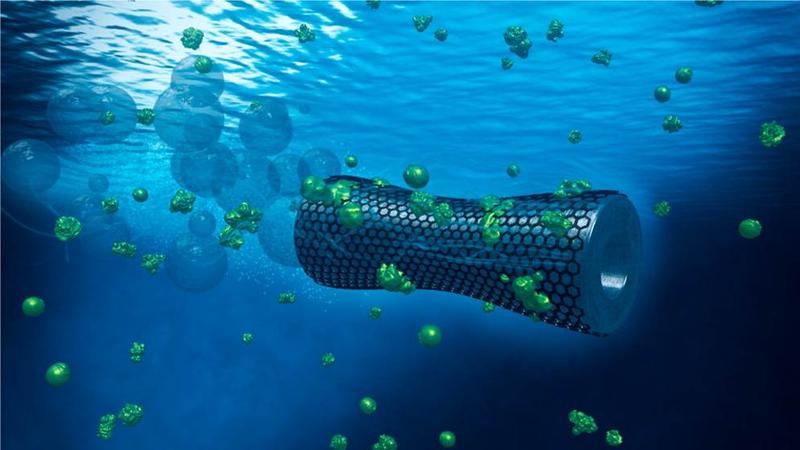 Selbstangetriebener Mikroroboter aus Graphen fängt Blei aus Abwasser ein