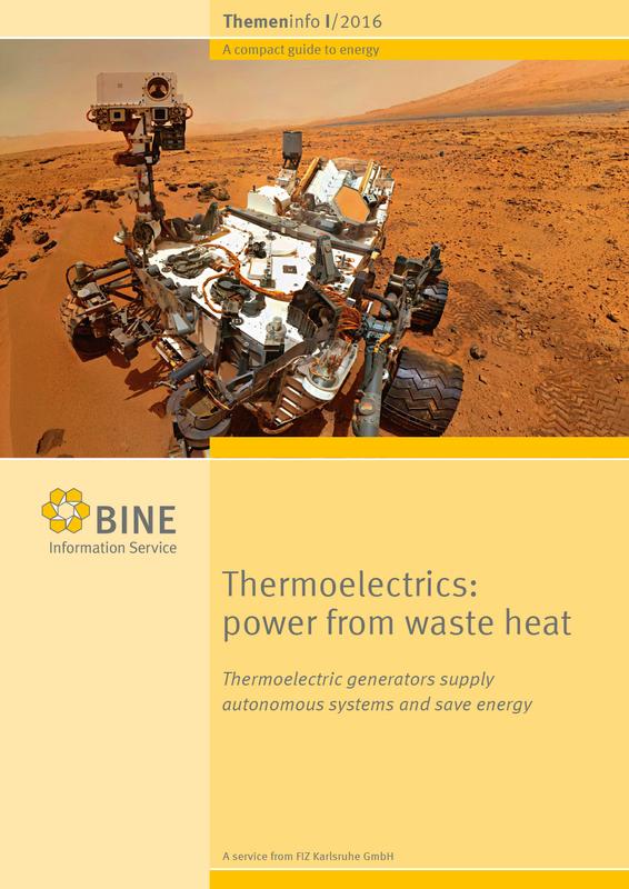 BINE Themeninfo brochure entitled "Thermoelectrics: power from waste heat"