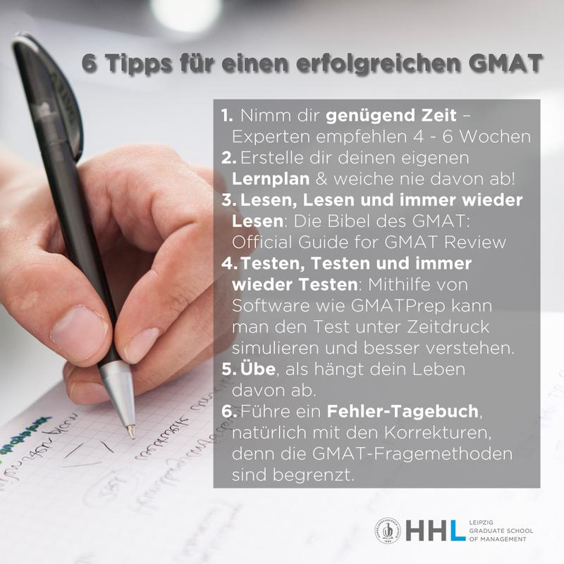 6 Tipps für einen erfolgreichen GMAT. Quelle: HHL Leipzig Graduate School of Management