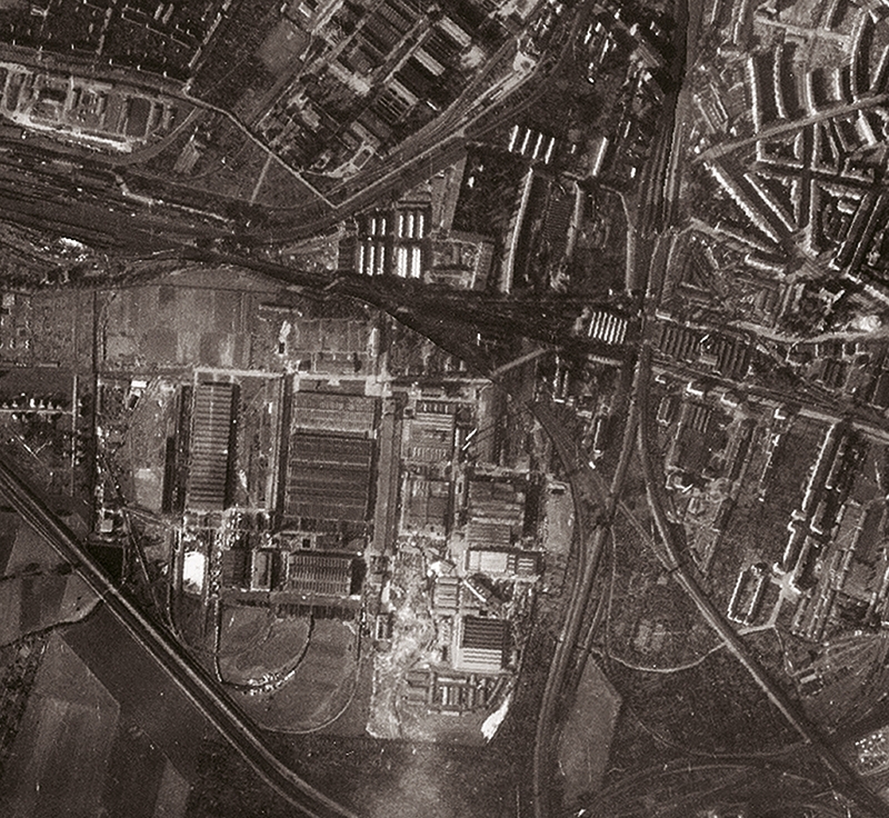 Luftbild von Breslau 1944
