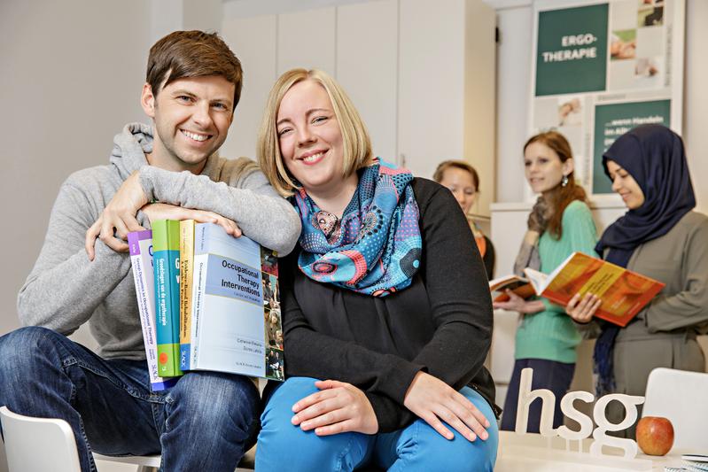 Studierende an der Hochschule für Gesundheit in Bochum.