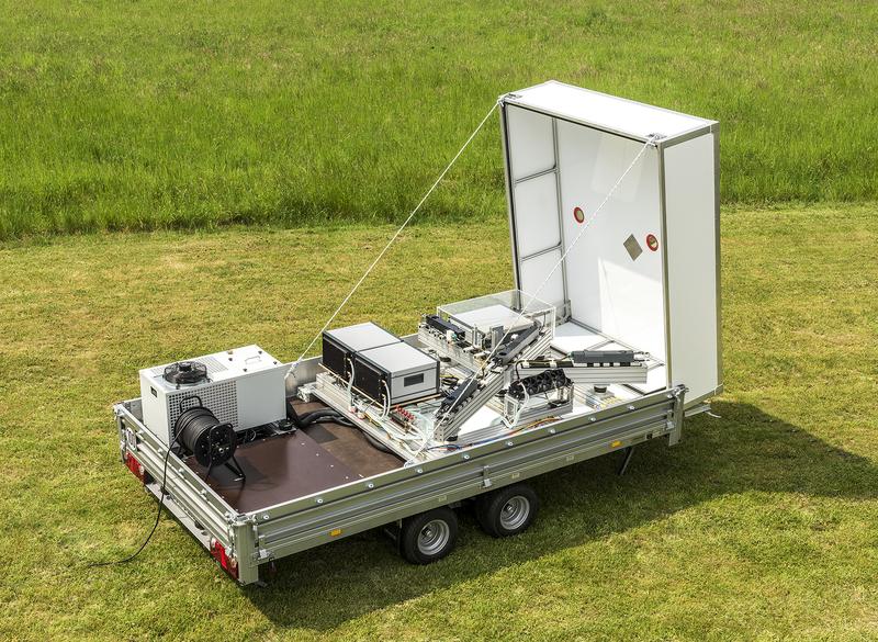 Das bistatische Doppler-Lidar-System der PTB kann in jedem Gelände zum Einsatz kommen. 