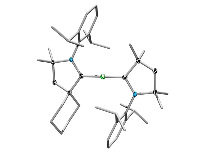 Beryllium in der Mitte, flankiert von zwei stabilisierenden ringförmigen Liganden: So sieht eine weitere „Weltpremiere“ aus der Würzburger Chemie aus. 