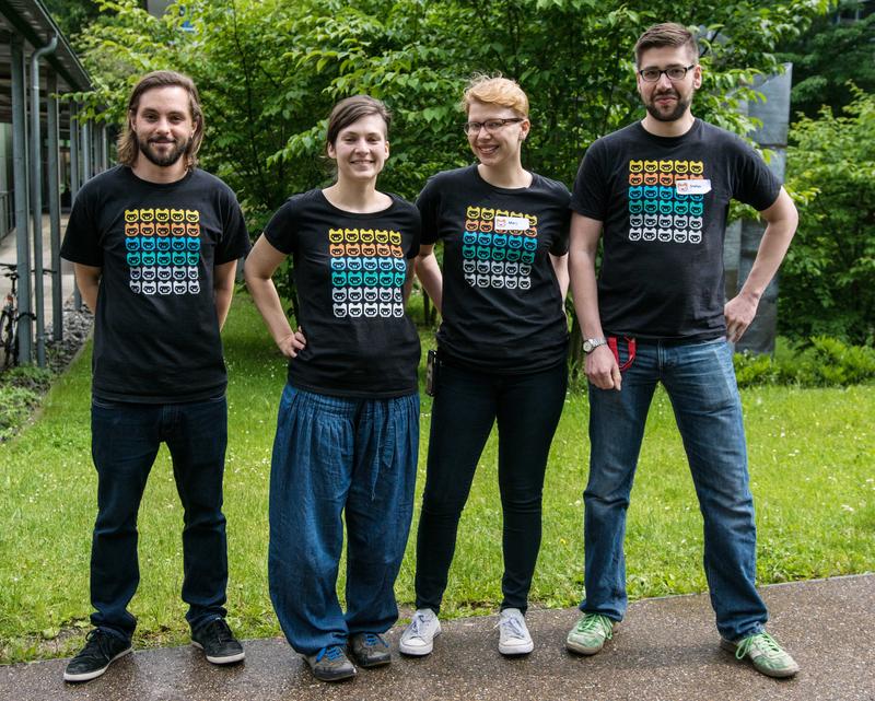 Die Organisatoren von „Jugend hackt Süd“ (v.l.): Christian van Onzenoodt, Juliane Wessalowski, Maria Aufheimer und Stefan Kaufmann 