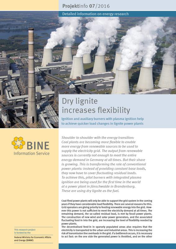 BINE-Projektinfo brochure "Dry lignite increases flexibility". 