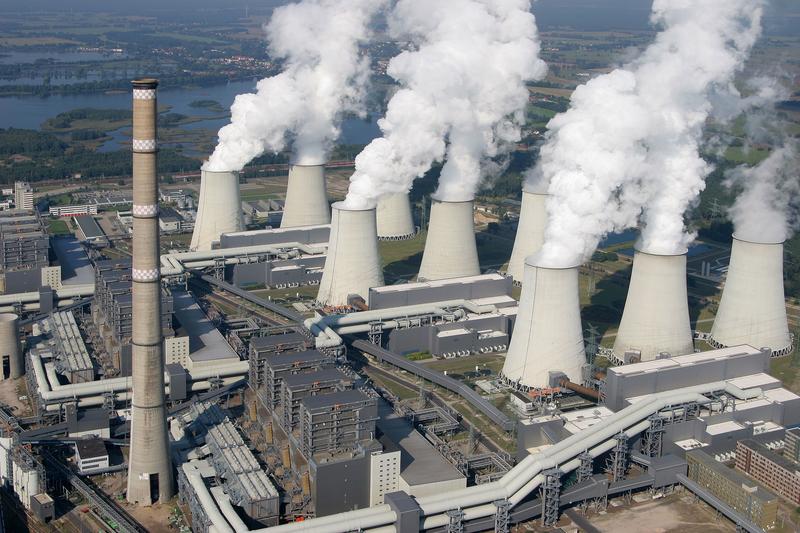 Aerial view of Jänschwalde power plant.