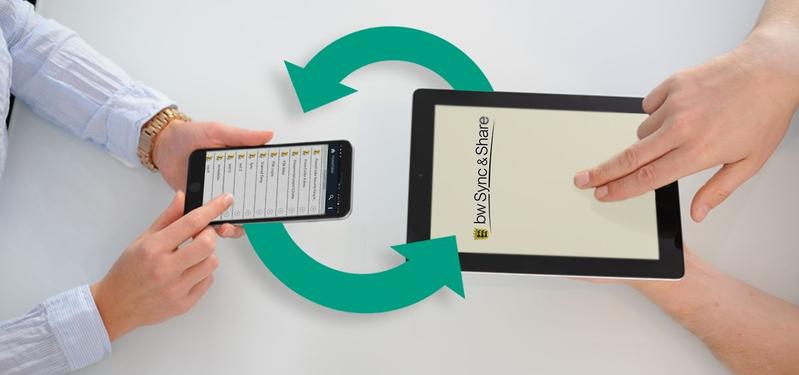 Der Dienst bwSync&Share ermöglicht es, Daten online zu speichern und auf verschiedenen Endgeräten zu synchronisieren. 