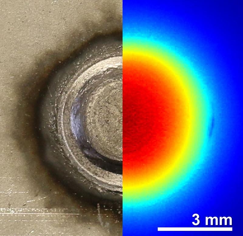 Widerstandspunkt und Thermografisches Meßergebnis