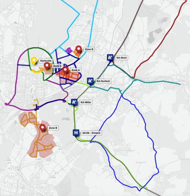In Stadtvierteln und Strecken in Karlsruhe und Umland sollen automatisiertes und vernetztes Fahren in realen Umgebungen erprobt werden.