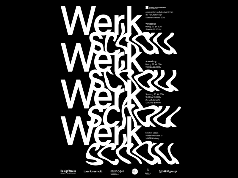 Plakat Werkschau 2016