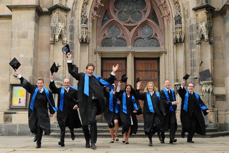 Well done! Graduates of HHL's Doctoral Program Celebrate. Photo credit: HHL.