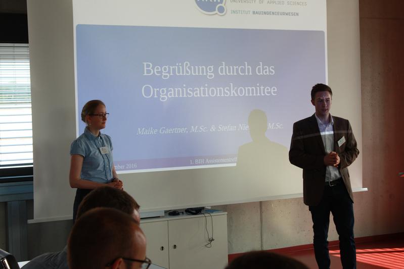 Maike Gaertner und Stefan Niewert organisierten das 1. Treffen der Bauingenieure an der HRW. 