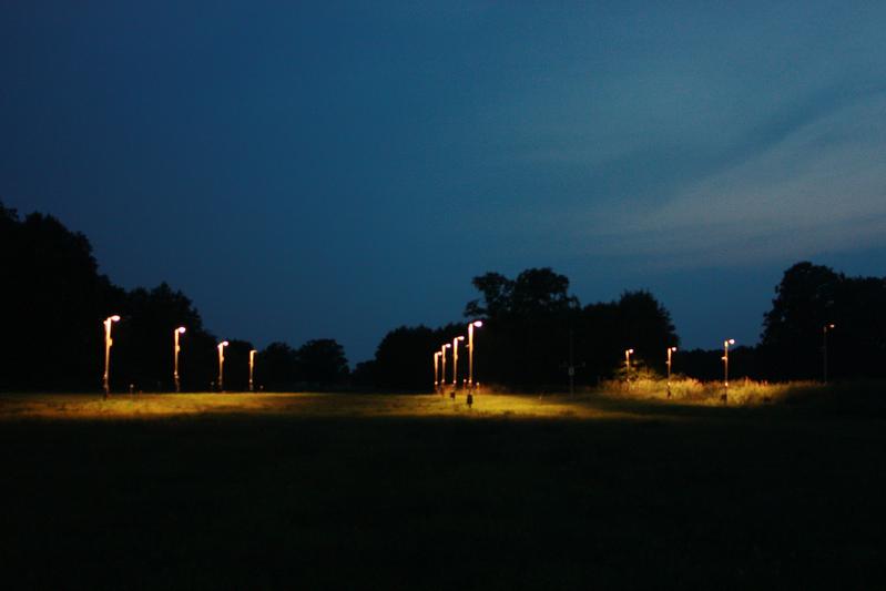 Experimentierfeld im Westhavelland nordwestlich von Berlin, einer der dunkelsten Regionen Deutschlands.
