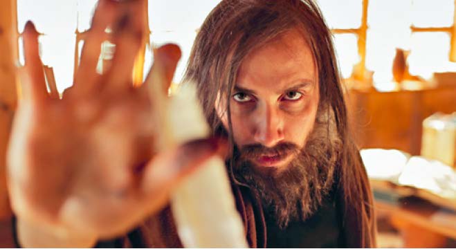 Filmszene: Daniel-Arthur Fischer als Martin Luther . 