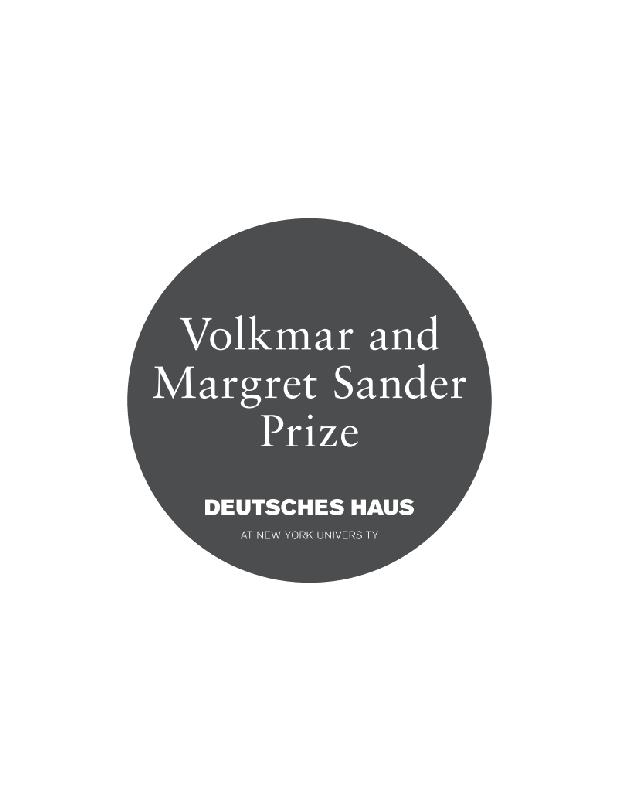 Volkmar und Margret Sander Preis des Deutschen Hauses, NYU