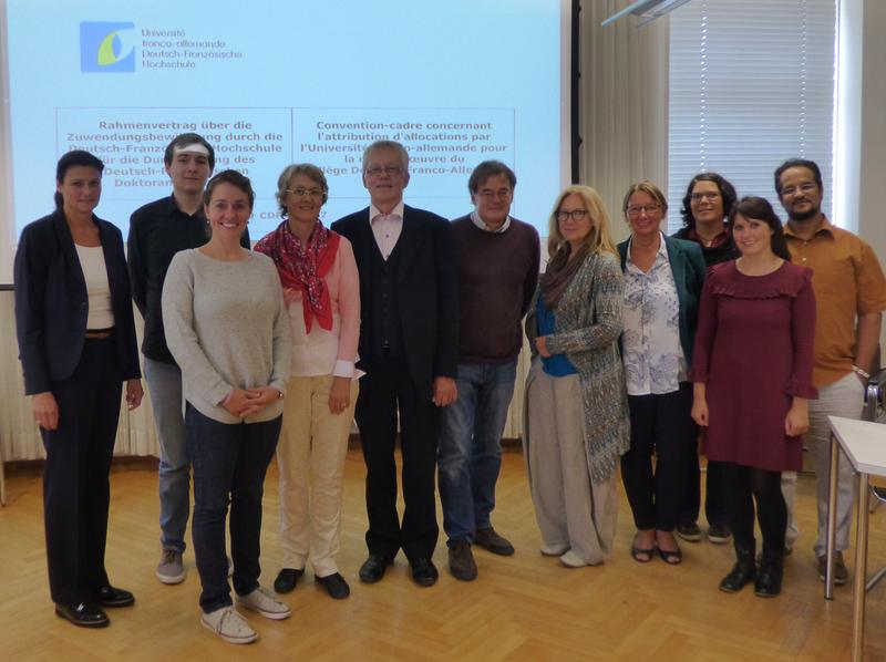 Internationale Teilnehmer bei der ersten Sitzung des DFDK aus Heidelberg, Karlsruhe, Landau, Pescara und Straßburg.
