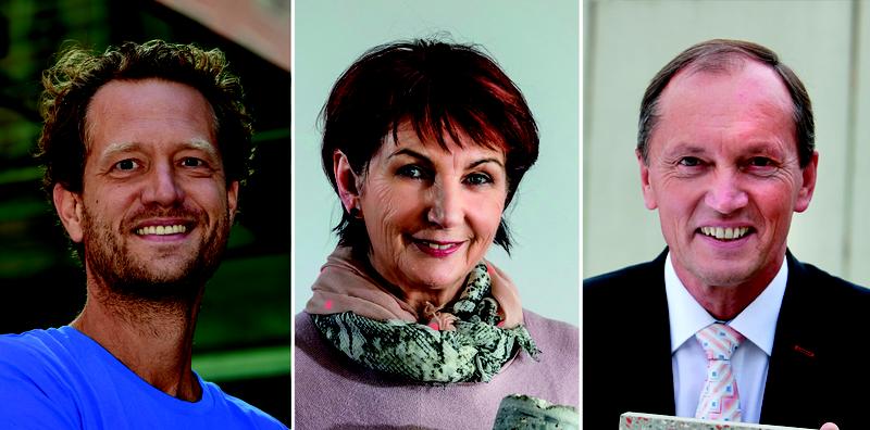 Pioniere für eine nachhaltige Nutzung von wertvollen Ressourcen: Die Träger des Deutschen Umweltpreises 2016 (v.l.): Bas van Abel, Prof. Dr.-Ing. Angelika Mettke, Walter Feeß