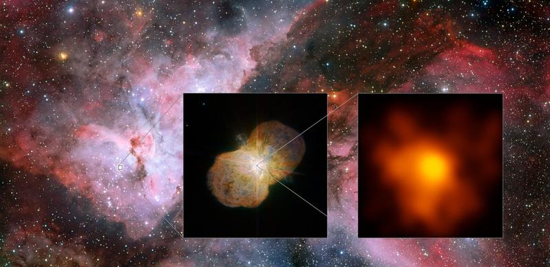Detaillierter Blick auf Eta Carinae.