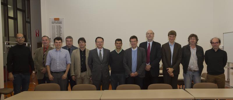 Unterzeichnung des Kooperationsvertrags zwischen den Universitäten in Rostock,  Liège, Nantes und Stettin/4.v.r.: Prof. Robert Bronsart von der Uni Rostock