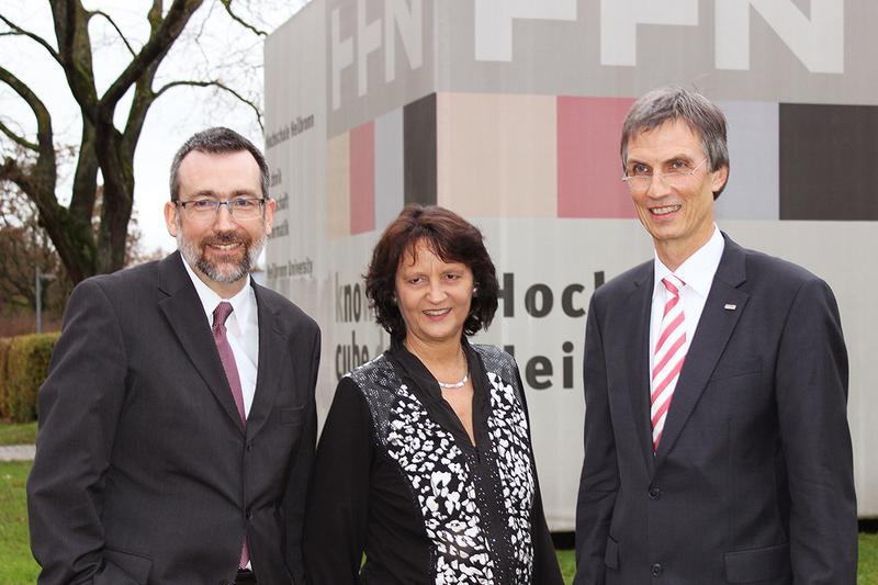 Prof. Dr. Ulrich Brecht, Prof. Dr. Ruth Fleuchhaus und Prof. Dr.-Ing. Oliver Lenzen (v.l.) sind die neuen Prorektoren der Hochschule Heilbronn.