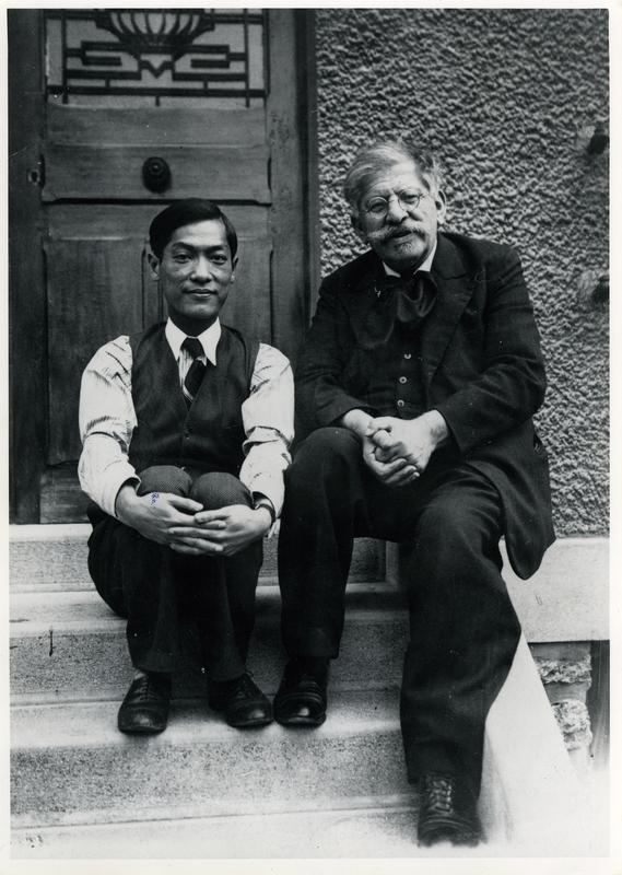 Magnus Hirschfeld mit seinem chinesischen Lebensgefährten Li Shiu Tong 1934 im Exil in Nizza 