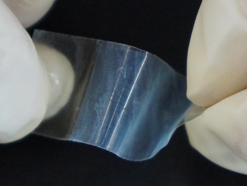 Porous cystalls called MOFs on a comparatively large surface area of one square centimetre.