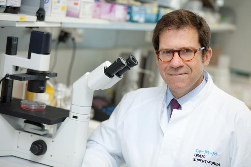 Giulio Superti-Furga in CeMM laboratory
