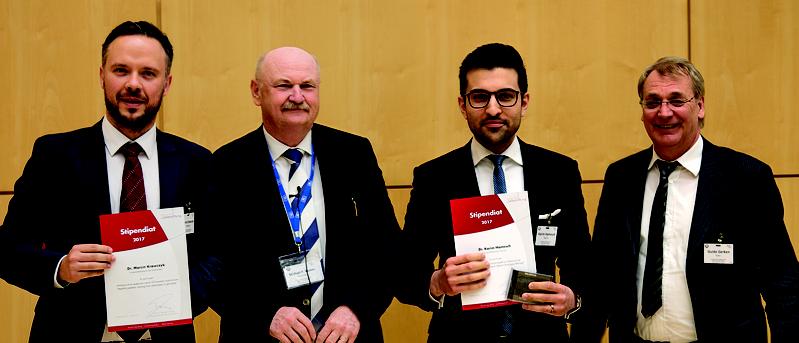 Freistellungs-Stipendiaten der Deutschen Leberstiftung 2017 – Urkundenverleihung im Rahmen der GASL-Jahrestagung (v.l.n.r.): M. Krawczyk, M. P. Manns, K. Hamesch, G. Gerken