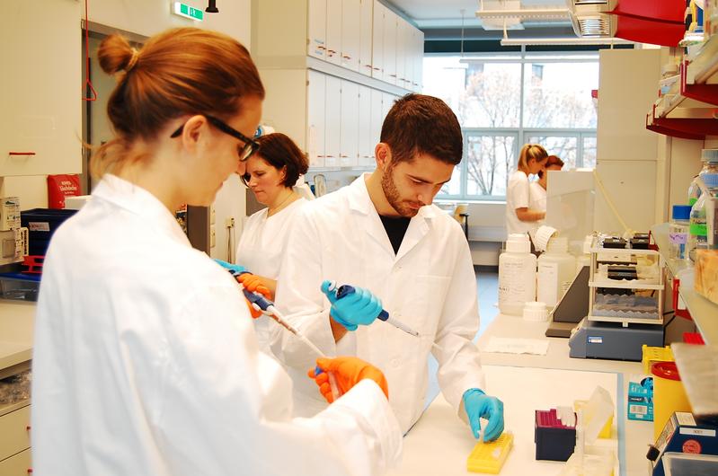 Wissenschaftler im Labor von Heinrich Kovar 