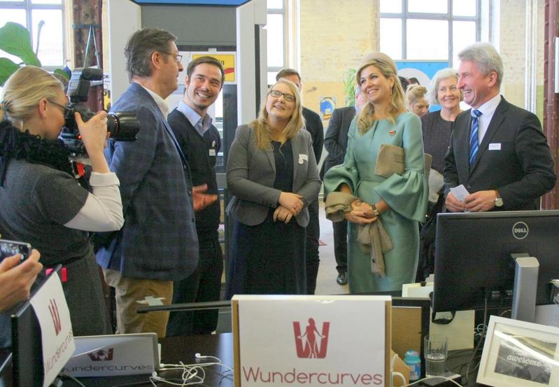 Visits SpinLab - The HHL Accelerator: Queen Máxima of the Netherlands. Photo credits: HHL.