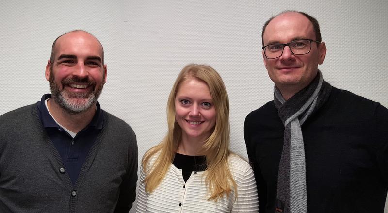 Das KoProNa-Team für OWL: Simon Gröger, Johanna Miles und Prof. Dr. Dietmar Heisler 