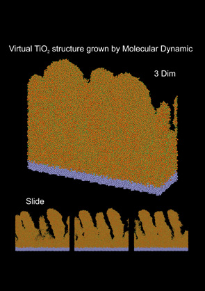 Virtul TiO2 struture grown by Molecular Dynamic