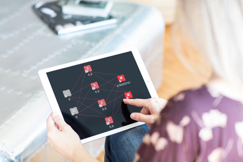 Mithilfe selbstlernender Algorithmen wie zum Beispiel neuronalen Netzen ermittelt die Empfehlungsmaschine einen Vorschlag, welches Produkt dem Online-Kunden als nächstes angeboten werden soll.