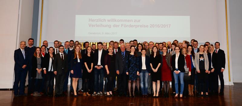 35 Studierende, Absolventinnen und Absolventen der Universität Osnabrück erhielten im Rahmen eines Festakts einen der begehrten Förderpreise für ihre Leistungen im Studium und besonderes Engagement.