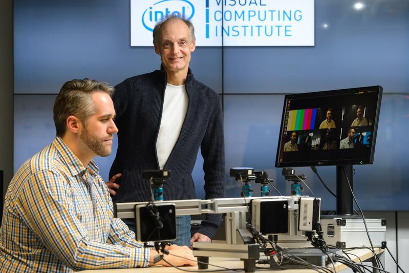 Researching multi-view video streaming: Tobias Lange and Thorsten Herfet, Chair of the Telecommunications Lab at Saarland University. 