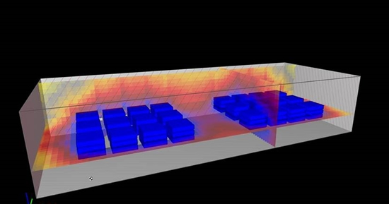 Weg vom Lärm: Die Siemens-Experten modellieren die Schallquellen dieser Konverteranlage, um einen realitätsnahen Wert der Geräuschemission innerhalb der Anlagenhalle zu ermitteln. 