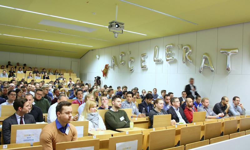 Eröffnung der größten Startup-Konferenz Ostdeutschlands, der Accelerate@HHL-Konferenz an der HHL Leipzig Graduate School of Management. Fotoquelle: HHL.
