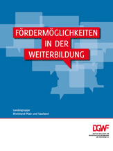 DGWF-Broschüre Fördermöglichkeiten in der Weiterbildung