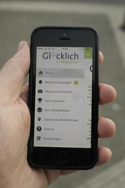 Mit der App "Glücklich in Wuppertal" wurde erstmals Glücksforschung systematisch an eine Stadt angepasst.