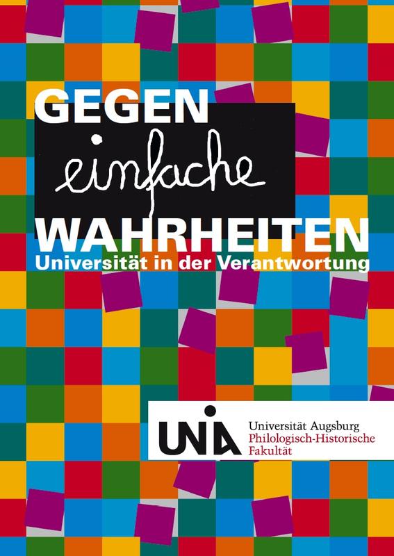 Wo's einem am 31.5.2017 in der Augsburger Innenstadt derart bunt begegnet, machen GeisteswissenschaftlerInnen der Universität gegen dumpfen Schwarz-Weiß-Populismus mobil.