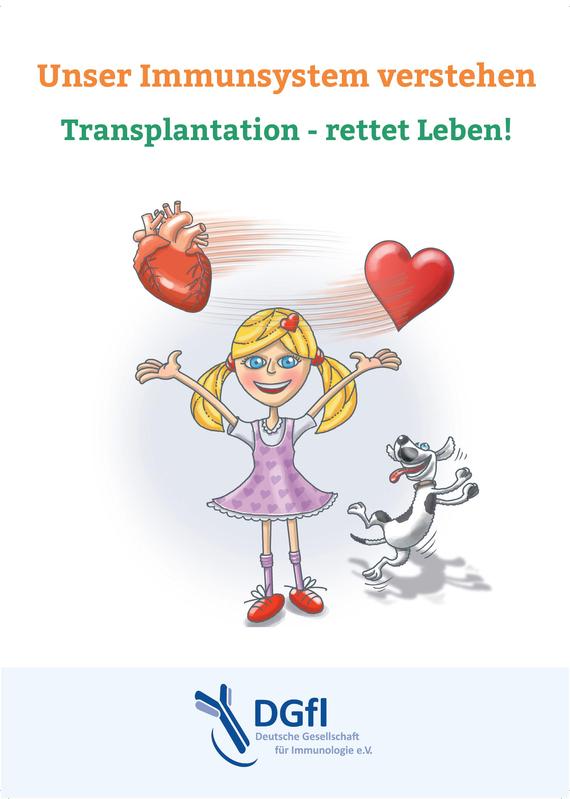 Titelseite der Broschüre "Unser Immunsystem verstehen - Transplantation - rettet Leben"