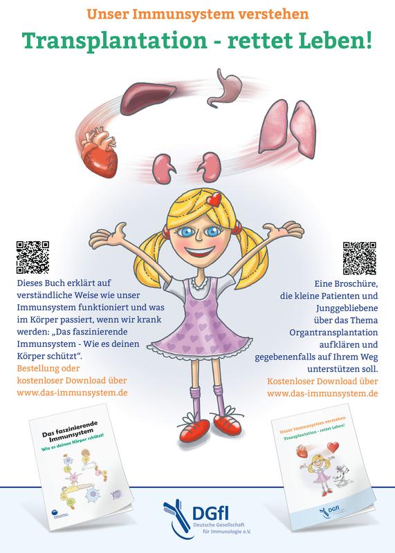 Poster zur Broschüre "Unser Immunsystem verstehen - Transplantation rettet Leben"
