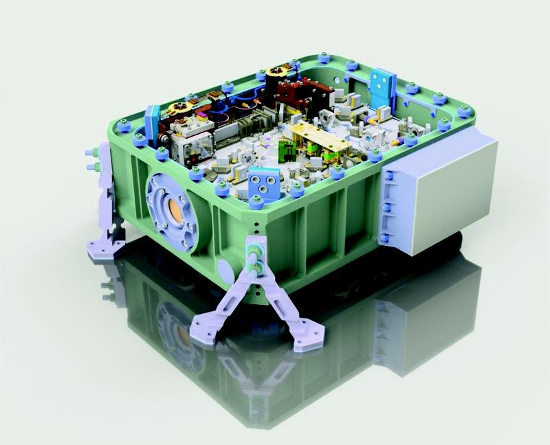 Das LIDAR-System für die MERLIN-Mission enthält alle Komponenten vom Pumplaser bis zur Frequenzkonversion in einem besonders kompakten und weltraumtauglichen Aufbau.